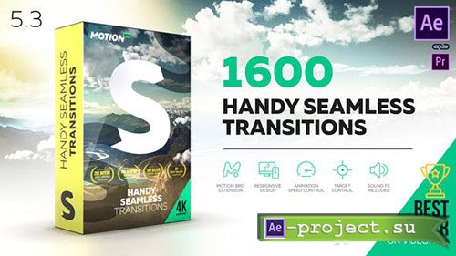 Videohive: Transitions 18967340 v5.3 - Project & Presets for After Effects
