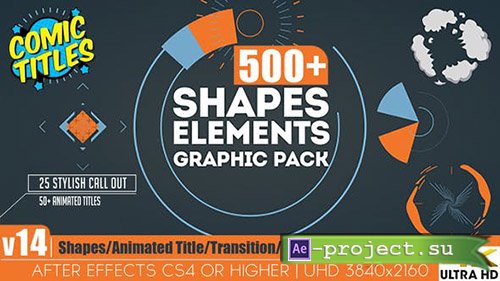 Videohive: Shapes & Elements Graphic Pack V14 - Project for After Effects 