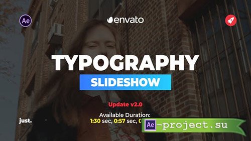 Videohive: Beautiful Typography Slideshow - Project for After Effects 