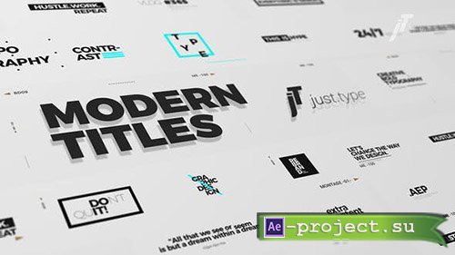 Videohive: Just Type | Modern Titles - Project for After Effects 