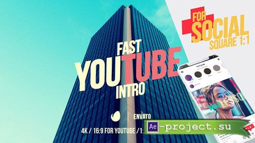 Videohive: Youtube Fast Intro 4 - Project for After Effects 