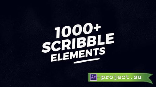 Videohive: 1000 Scribble Elements V2 - Project for After Effects 