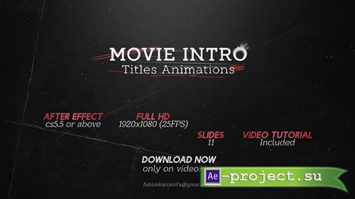 Videohive: Movie Intro Titles Animations - Project for After Effects 