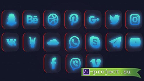 Videohive: Social Media Logo Pack - Project for After Effects 