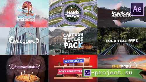 Videohive: Cartoon Titles Pack | After Effects Template