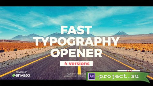 Videohive: Fast Typograhy Opener - Project for After Effects 