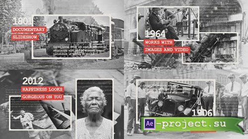 VideoHive: Documentary Slideshow 23646575 - Project for After Effects 