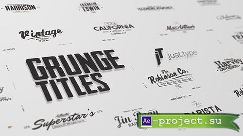 Videohive:  Just Type | Grunge Titles - Project for After Effects 