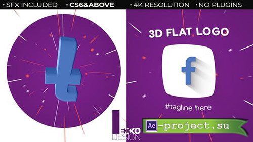 Videohive: 3D Flat Logo 22660212 - Project for After Effects 