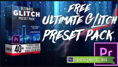 Adamkelkervisuals  Ultimate Glitch Pack 40+ Total Transitions for Premiere Pro