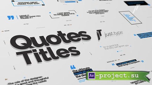 Videohive: Just Type | Quote Titles - Project for After Effects