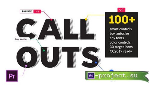 Videohive: Big Pack Call-Outs | Premiere Pro Mogrt v2.2 