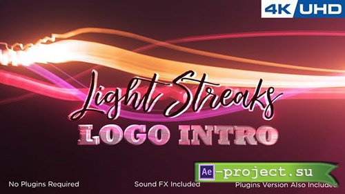 Videohive: Light Streaks Logo Intro - Project for After Effects 