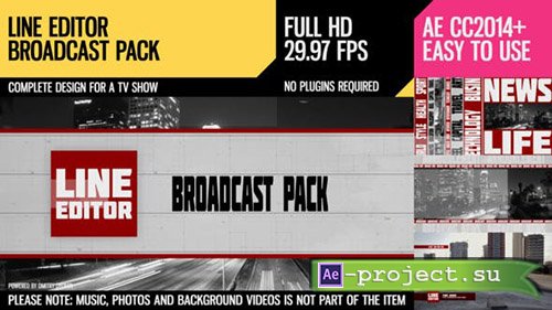 Videohive: Line Editor (Broadcast Pack) - Project for After Effects