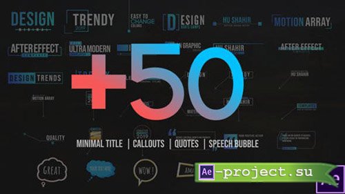 Videohive: +50 Motion Titles Pack - Project for After Effects 