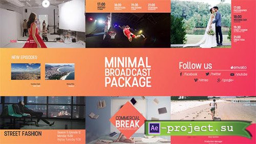 Videohive: Minimal Broadcast Package 18204222 - Project for After Effects 