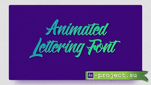 VideoHive: Animated Lettering Font -  Project for After Effects