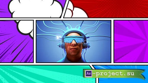 Videohive: Comic Panel Transitions - Project for After Effects