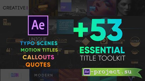 VideoHive: Essential Titles Toolkit - Project for After Effects