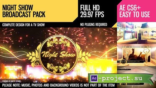VideoHive: Night Show (Broadcast Pack) - Project for After Effects 
