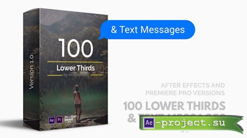 Videohive: 100 Lower Thirds and Messages for Premiere Pro & After Effects 
