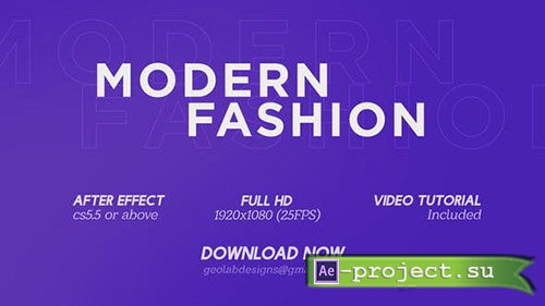 VideoHive: Modern Fashion 24090797 - Project for After Effects 