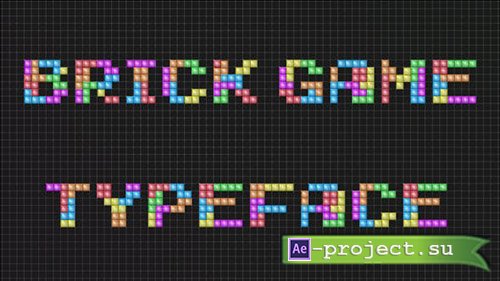 VideoHive: Brick Game Typeface - Project for After Effects 