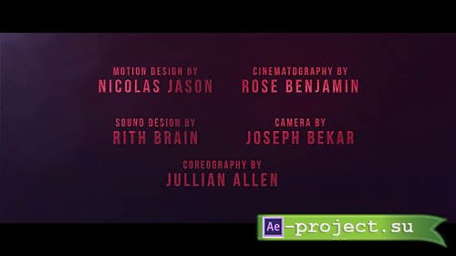 Videohive: Cine Credit V.2 - Project for After Effects