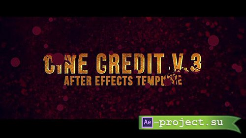 Videohive: Cine Credit V.3 - Project for After Effects