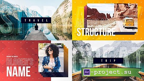 Videohive: Vlog Intro / Youtube Channel / Travel Blog Opener / Dynamic Typography - Project for After Effects
