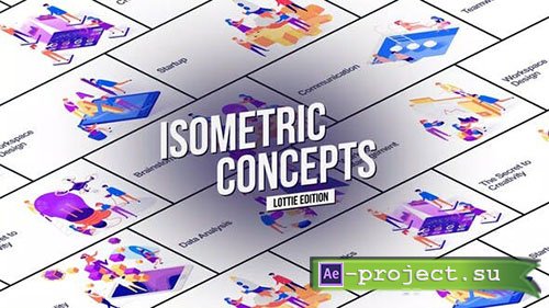 Videohive: Isometric Concept - Lottie Edition 24313572 - Project for After Effects