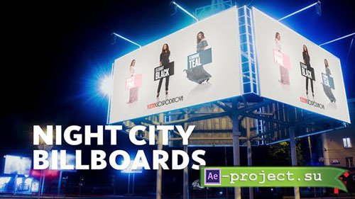 Videohive: Night Billboard Mockup - After Effects & Premiere Pro Templates 