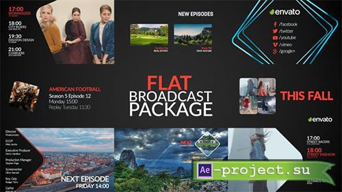 Videohive: Flat Broadcast Package - Project for After Effects