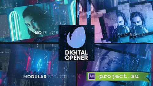 Videohive: Digital Opener | Slideshow 23147087 - Project for After Effects 