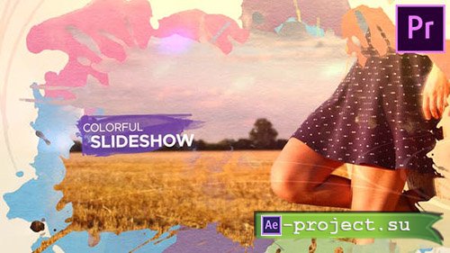 Videohive: Watercolor Parallax Slideshow - Premiere Pro Templates 