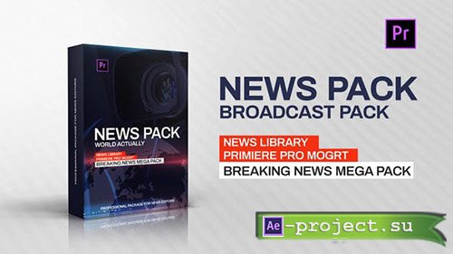 Videohive: News Library - Broadcast Pack - Premiere Pro Templates