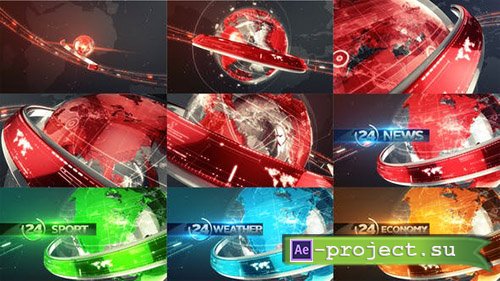 Videohive: 24 Broadcast News Opener Pack - Project for After Effects
