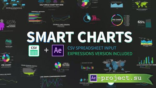 Videohive: Smart Charts CSV Infographics - Project for After Effects 