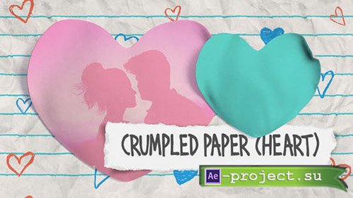 Videohive: Crumpled Paper (Heart) - Project for After Effects