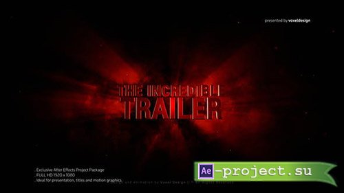 Videohive: Incredible 3D Title - Project for After Effects 