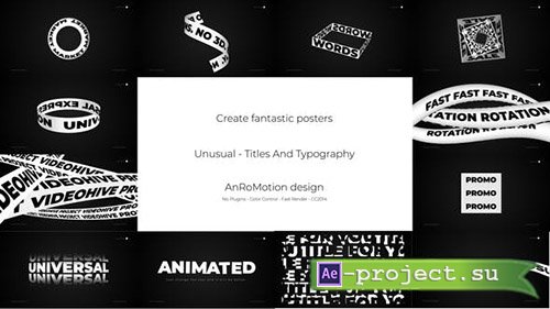 VideoHive: Unusual - Titles And Typography -  Project for After Effects 