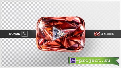 Videohive: Youtube Crystal Play Button - Project for After Effects & Motion Graphics 