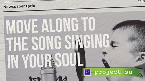 VideoHive: Newspaper Lyric 24544042 -  Project for After Effects