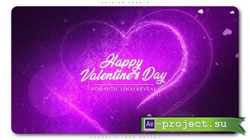 VideoHive: Shining Hearts Romantic Logo Reveal - Project for After Effects