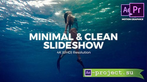 Videohive: Minimal & Clean Slideshow - Project for After Effects & For Premiere Pro 
