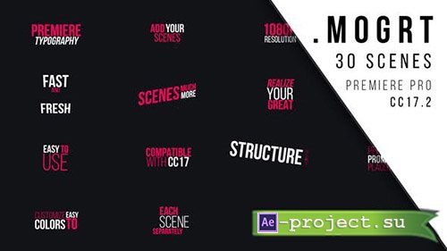 Videohive: Premiere Typography | MOGRT - Premiere Pro Templates