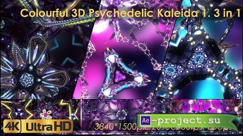 Videohive: Colourful Psychedelic Kaleida VJ Pack - Motion Graphics