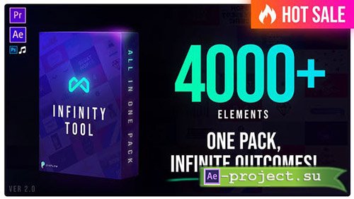 Videohive: Infinity Tool - The Biggest Pack for Video Creators v2.0 [4000+ Elements] - After Effects & Premiere Pro Templates and script