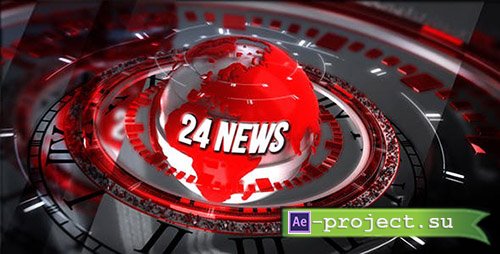 Videohive: 24 Broadcast News - Complete Package - Project for After Effects