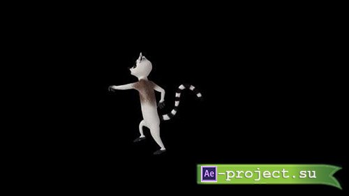 Videohive: Cartoon Lemur Dancing - Motion Graphics